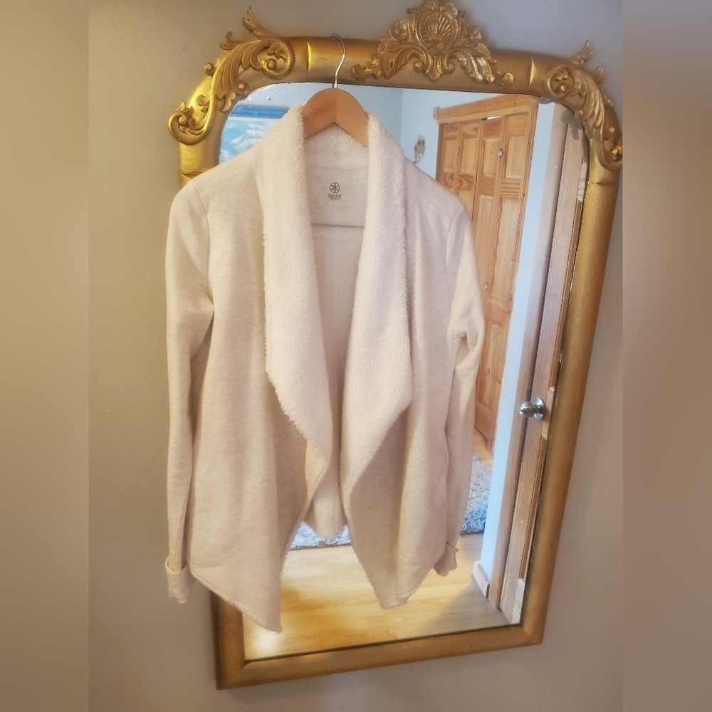 Cozy Sherpa Fleece Wrap Open Front Cardigan - Picture 1 of 7